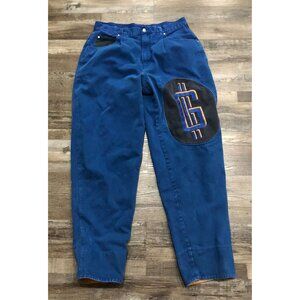 Vintage 90s Exhaust G Money Colorful Jeans34x33 Hip Hop Skater Embroidered Wide